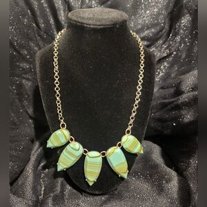 Elegant Gold and Green Tones Necklace